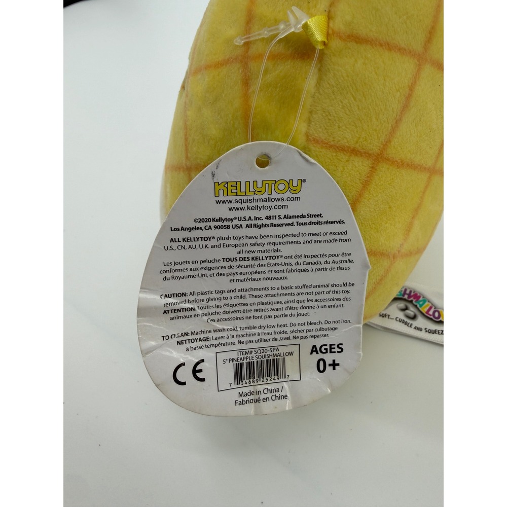 Squishmallows Maui Pineapple Plush Unisex 5 Inch Yellow Fruit SQ20-5PA NWT - Picture 7 of 9